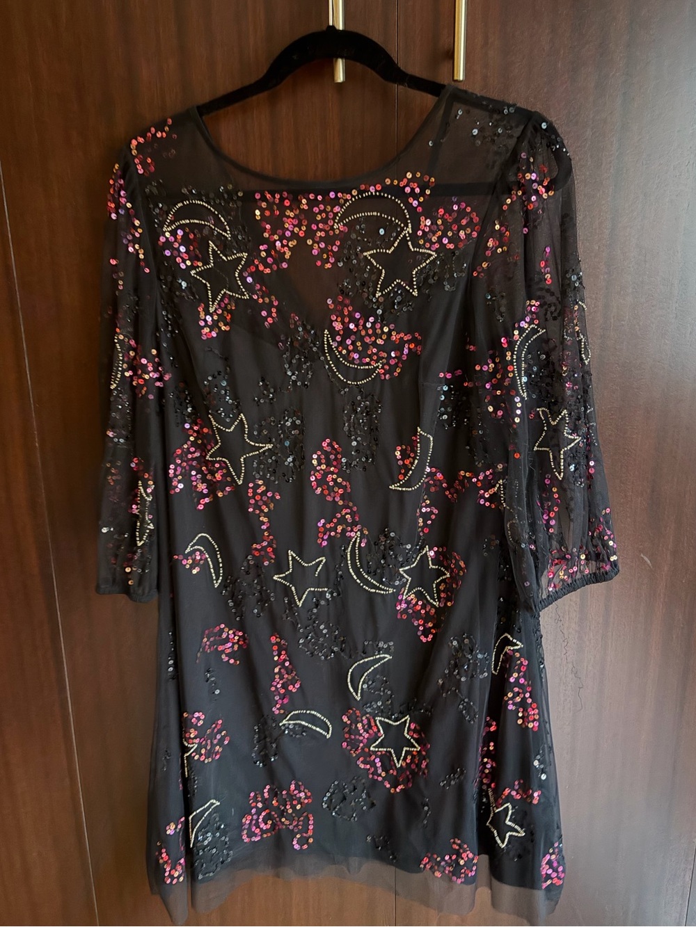 Monsoon Jenna Star Sequin Tunic Dress